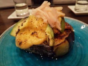 秋葉原 きんぼし 水茄子とアボカドと鱒のグリル