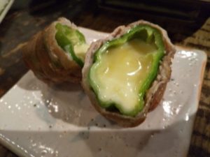 てっぺん 渋谷 女道場 ピーマンチーズ肉巻き